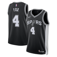 San Antonio Spurs Nike Icon Edition Swingman Jersey - Black - De'Aaron Fox