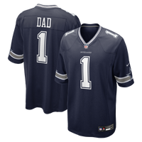 Dallas Cowboys Number 1 Dad Nike Navy Game Jersey
