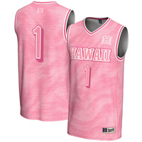 GameDay Greats #1 Pink Hawaii Rainbow Warriors Lightweight Basketball Fashion Jersey