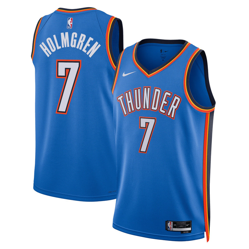 Oklahoma City Thunder Nike Icon Edition Swingman Jersey - Blue - Chet Holmgren