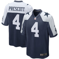 Dallas Cowboys Dak Prescott Nike Navy Alternate Game Team Jersey
