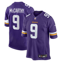 Minnesota Vikings J.J. McCarthy Nike Purple Player Game Jersey