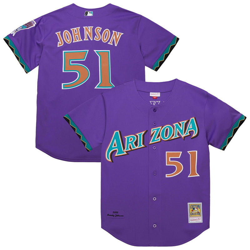 Arizona Diamondbacks Randy Johnson Mitchell & Ness Purple 2000 Throwback Authentic Jersey