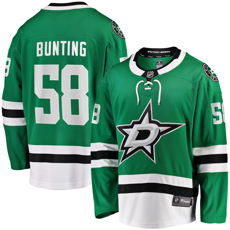 Dallas Stars Michael Bunting Fanatics Kelly Green Home Breakaway Jersey
