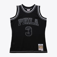 Philadelphia 76ers Mitchell & Ness Allen Iverson 1996 Contrast 2K Swingman Jersey - Black