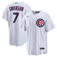 Chicago Cubs Dansby Swanson Nike White Home Replica Jersey