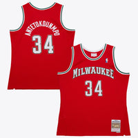 Milwaukee Bucks Mitchell & Ness Giannis Antetokounmpo 2014 Dark Alternate Authentic Jersey - Red