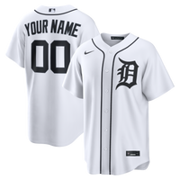 Detroit Tigers Nike White Home Replica Custom Jersey