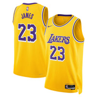 Los Angeles Lakers Nike Icon Edition Swingman Jersey - Gold - Lebron James