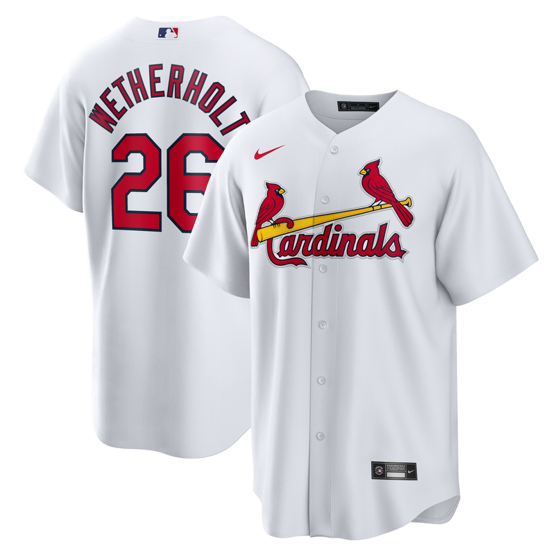 St. Louis Cardinals JJ Wetherholt Nike White Home Replica Jersey