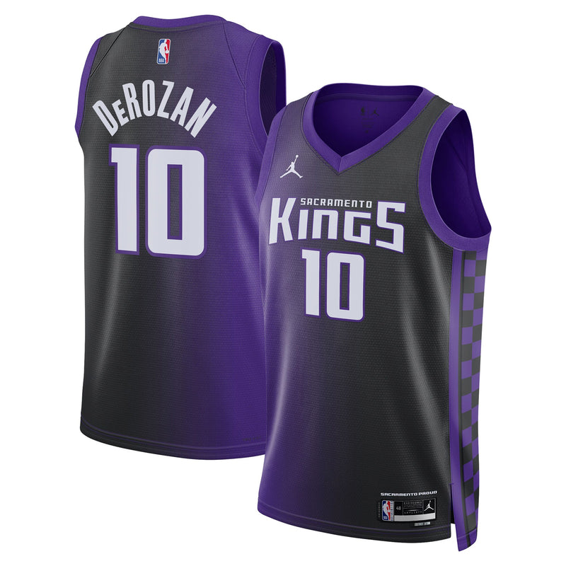 Sacramento Kings Jordan Brand Statement Edition Swingman Jersey - Purple - DeMar DeRozan