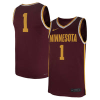 Nike #1 Maroon Minnesota Golden Gophers Team Replica Basketball Jersey