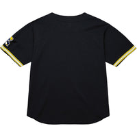 Mitchell & Ness Black Michigan Wolverines On The Clock Full-Button Fashion Jersey
