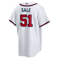Atlanta Braves Chris Sale Nike White Home Replica Jersey