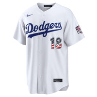 Fourth of July Los Angeles Dodgers Yoshinobu Yamamoto Nike White USA 250 Stadium Jersey