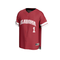 GameDay Greats #1 Crimson Alabama Crimson Tide Lightweight Collegiate Baseball Fashion Jersey