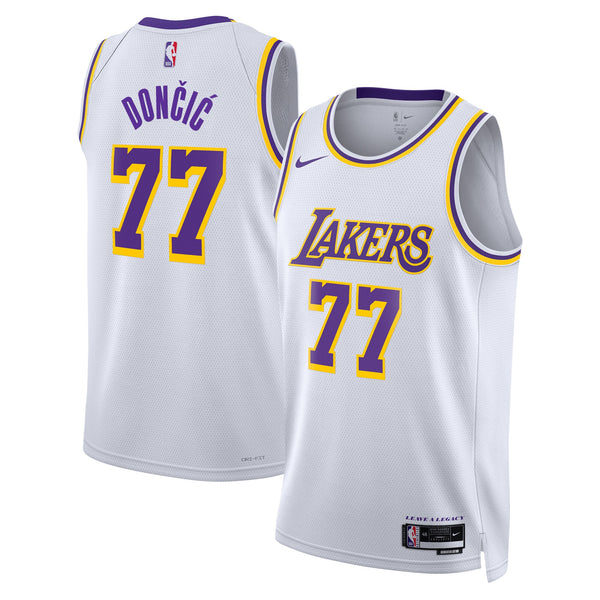 Los Angeles Lakers Nike Association Edition Swingman Jersey - White - Luka Don?i?