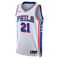 Philadelphia 76ers Nike Association Edition Swingman Jersey - White - Joel Embiid