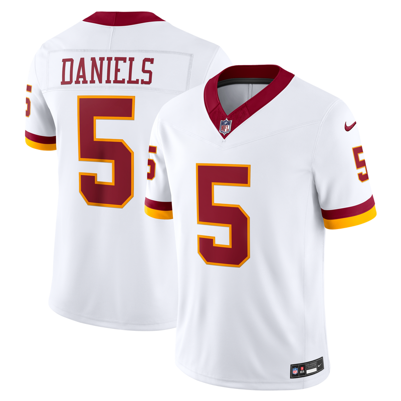 Washington Commanders Jayden Daniels Nike White Vapor F.U.S.E. Stitched Limited Jersey