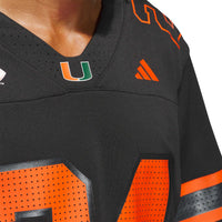 adidas #24 Black Miami Hurricanes Premier Strategy Jersey