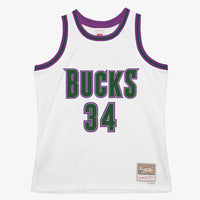 Milwaukee Bucks Mitchell & Ness Ray Allen 1996 Swingman Authentic Jersey - White