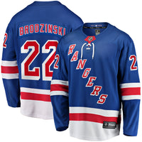 New York Rangers Jonny Brodzinski Fanatics Blue Home Premier Breakaway Player Jersey