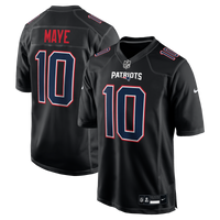 New England Patriots Drake Maye Nike Carbon Black Game Jersey