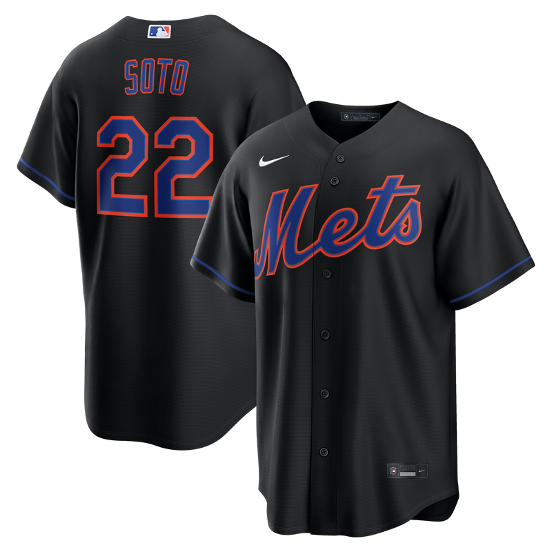 New York Mets Juan Soto Nike Black Alternate Replica Jersey