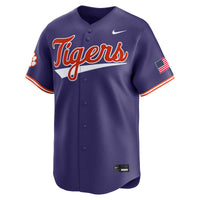 Nike Purple Clemson Tigers Baseball Limited Jersey