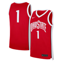 Nike #1 Scarlet Ohio State Buckeyes Road Replica Jersey