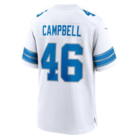 Detroit Lions Jack Campbell Nike White White Game Jersey