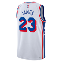 Philadelphia 76ers Nike Association Edition Swingman Jersey - White - Lebron James