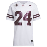adidas White Mississippi State Bulldogs White Out Jersey