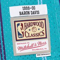 Charlotte Hornets Mitchell & Ness Baron Davis 1999 Swingman Road Authentic Jersey - Teal