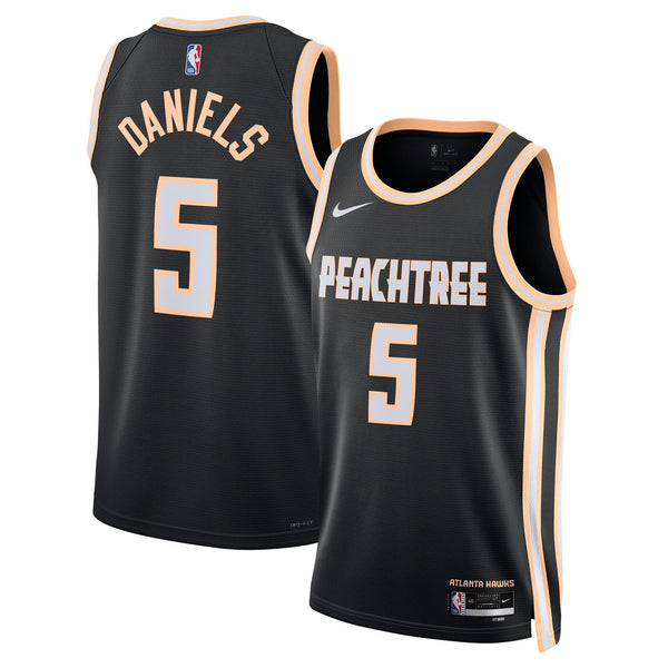 Atlanta Hawks Nike 2025/26 City Edition Swingman Jersey - Black - Dyson Daniels