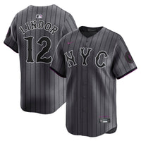 New York Mets Francisco Lindor Nike Gray City Connect Limited Player Jersey