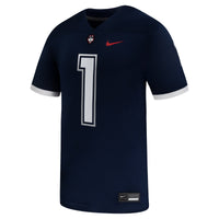 Nike #1 Navy UConn Huskies Game Football Jersey