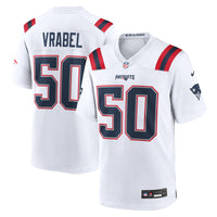 New England Patriots Mike Vrabel Nike White Retired Player Game Jersey