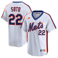 New York Mets Juan Soto Nike White Cooperstown Collection Limited 40th Anniversary Jersey