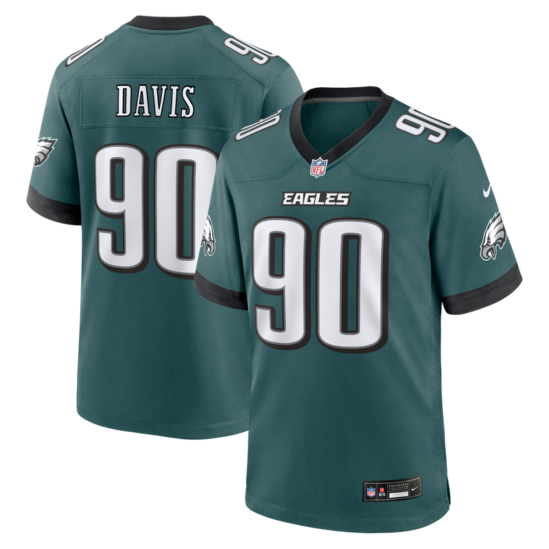 Philadelphia Eagles Jordan Davis Nike Midnight Green Team Game Jersey