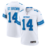 Detroit Lions Amon-Ra St. Brown Nike White Game Jersey