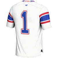 GameDay Greats #1 White SMU Mustangs Endzone Football Jersey