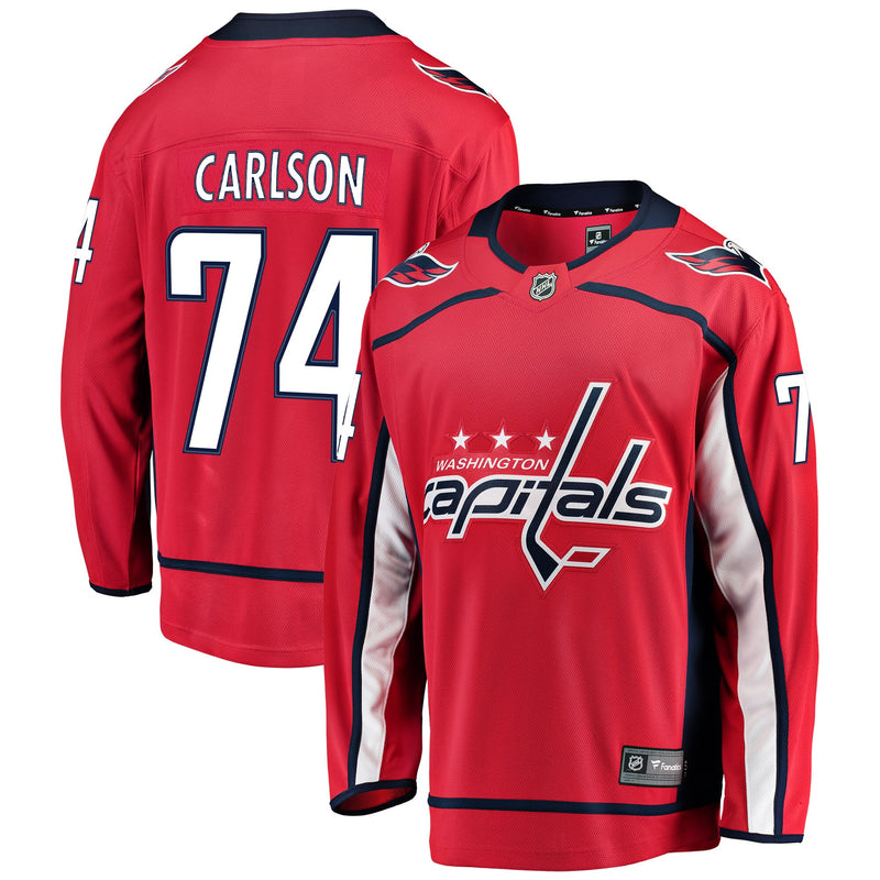 Washington Capitals John Carlson Fanatics Red Home Breakaway Player Jersey