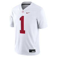Nike #1 White Alabama Crimson Tide Game Jersey