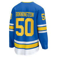 St. Louis Blues Jordan Binnington Fanatics Blue Home Breakaway Jersey