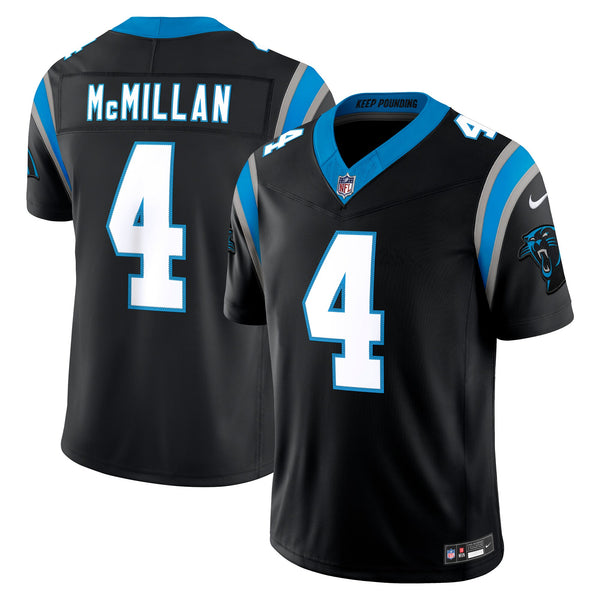 Carolina Panthers Tetairoa McMillan Nike Black Team Vapor F.U.S.E. Stitched Limited Jersey