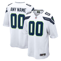 Seattle Seahawks Nike White Custom Game Jersey