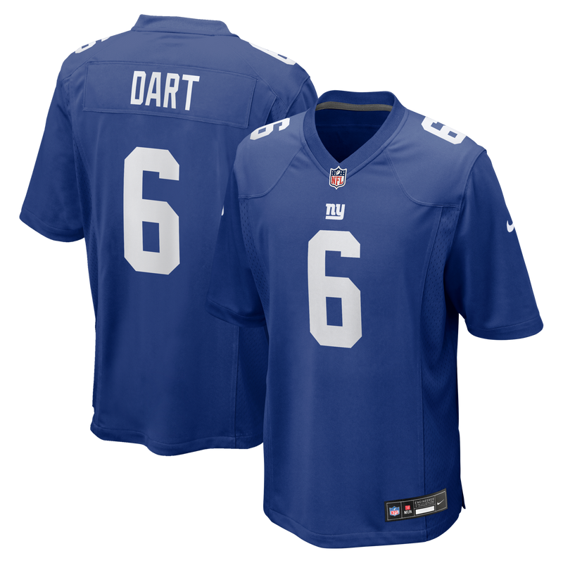 New York Giants Jaxson Dart Nike Royal Team Game Jersey