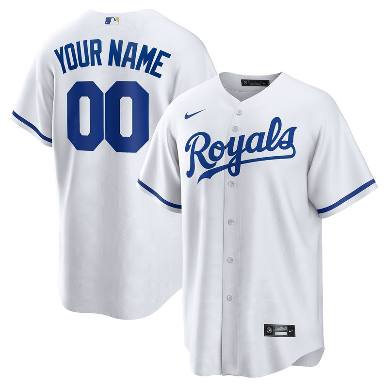 Kansas City Royals Nike White Replica Custom Jersey