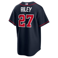 Atlanta Braves Austin Riley Nike Navy Alternate Replica Jersey